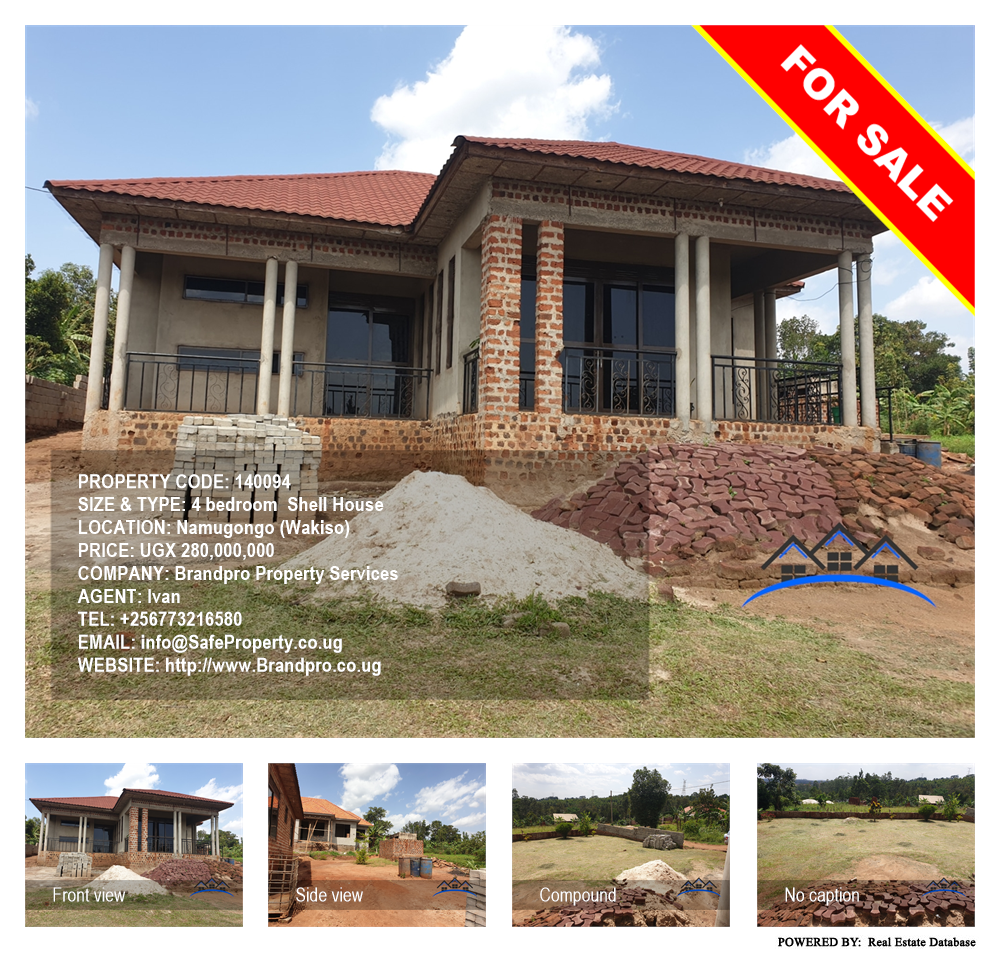 4 bedroom Shell House  for sale in Namugongo Wakiso Uganda, code: 140094