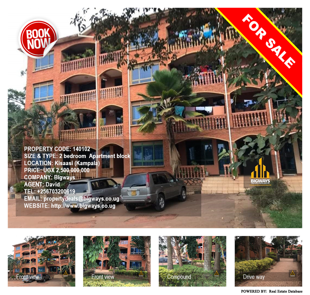 2 bedroom Apartment block  for sale in Kisaasi Kampala Uganda, code: 140102