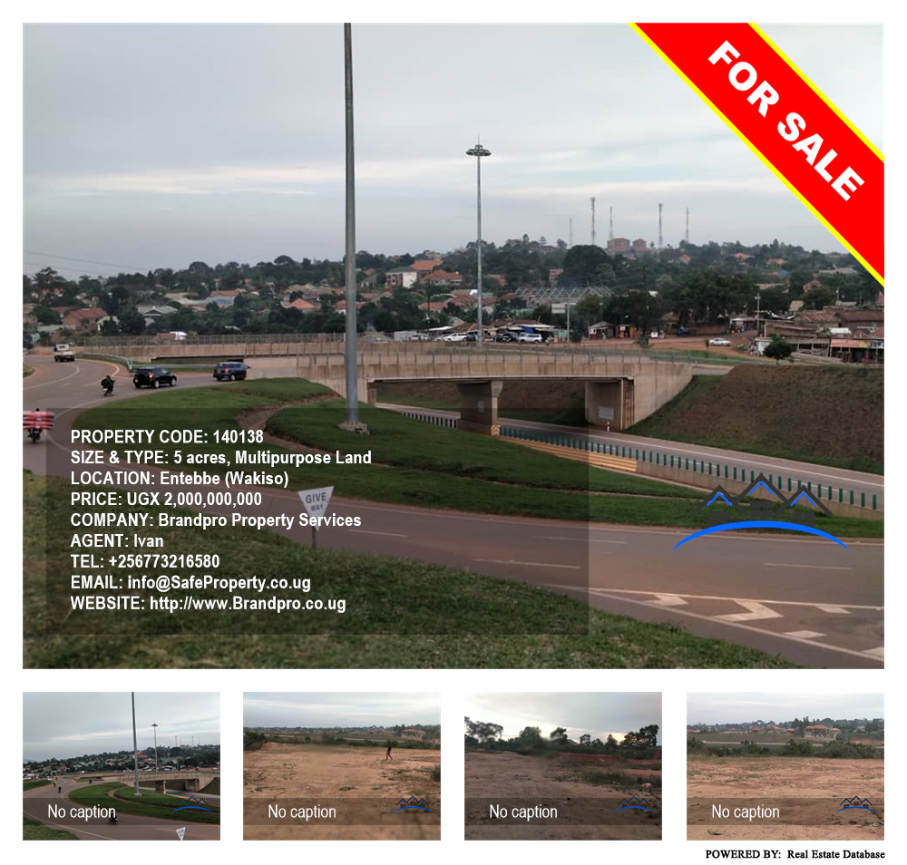 Multipurpose Land  for sale in Entebbe Wakiso Uganda, code: 140138