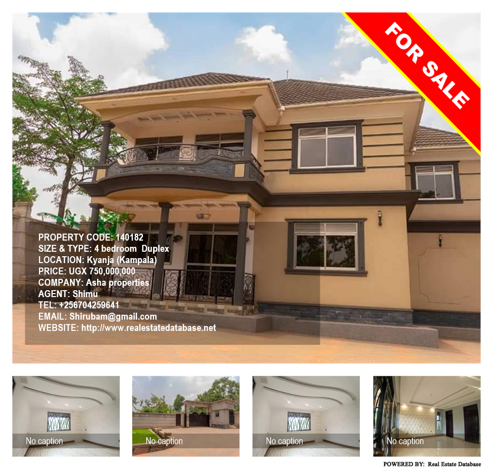 4 bedroom Duplex  for sale in Kyanja Kampala Uganda, code: 140182