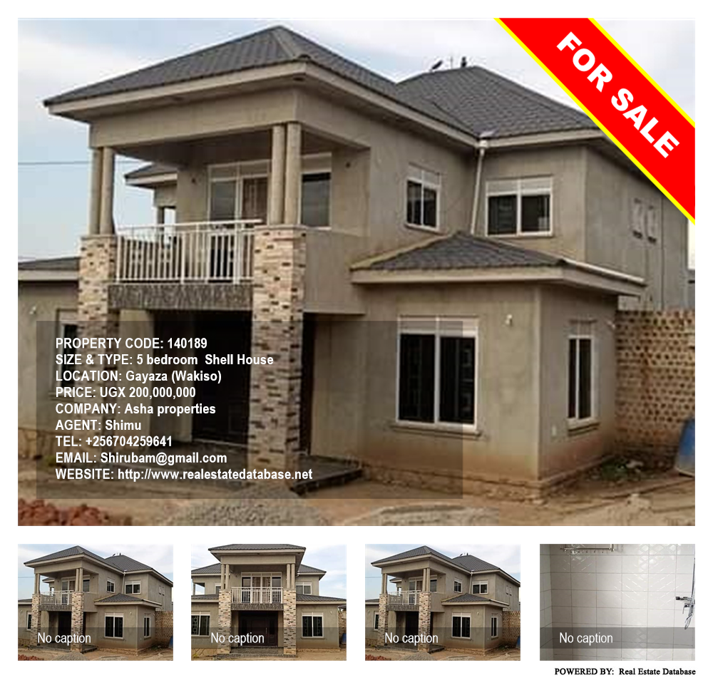 5 bedroom Shell House  for sale in Gayaza Wakiso Uganda, code: 140189