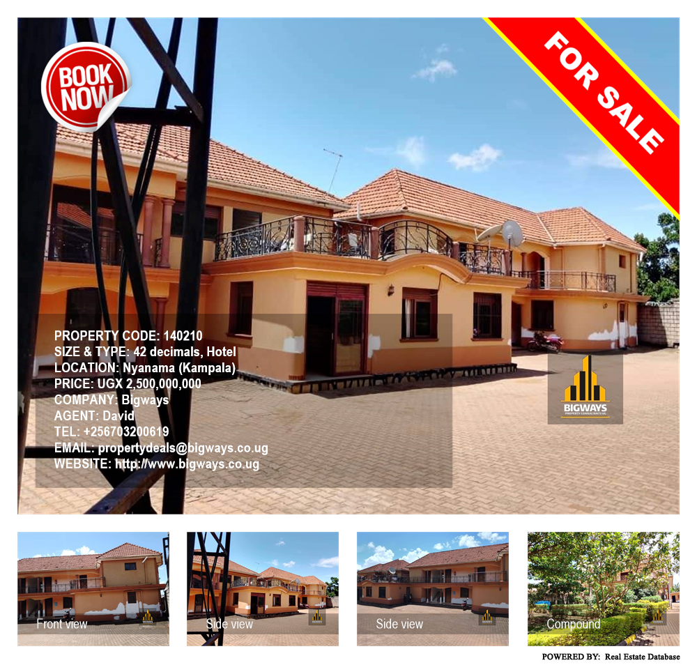 Hotel  for sale in Nyanama Kampala Uganda, code: 140210