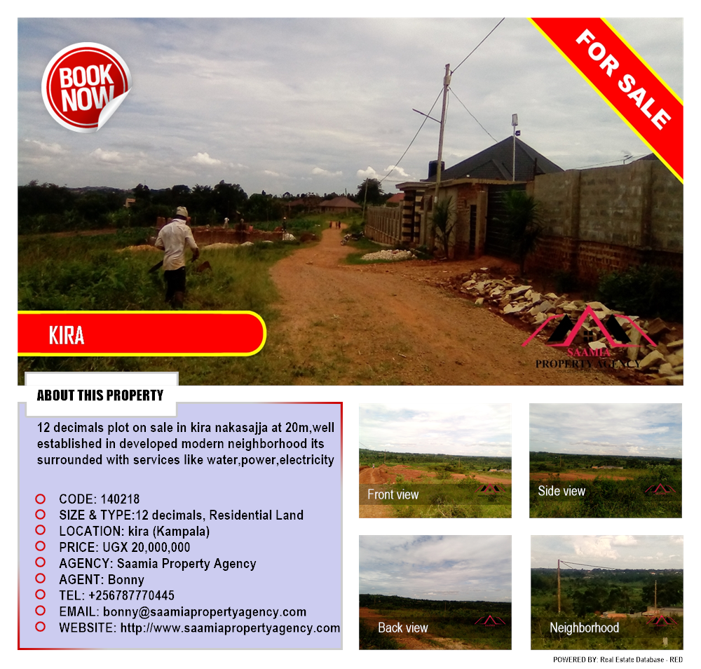 Residential Land  for sale in Kira Kampala Uganda, code: 140218