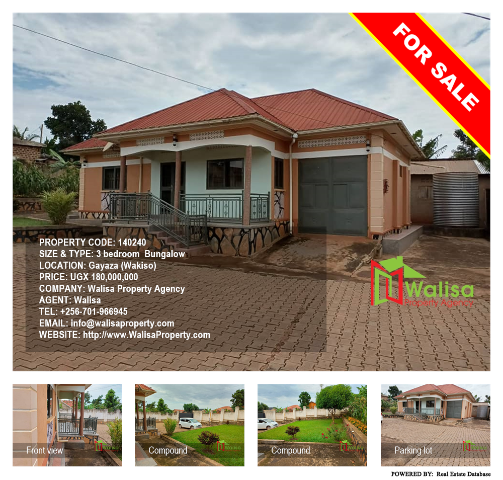 3 bedroom Bungalow  for sale in Gayaza Wakiso Uganda, code: 140240