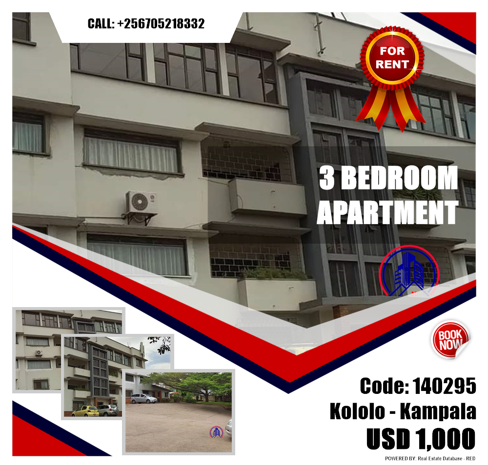 3 bedroom Apartment  for rent in Kololo Kampala Uganda, code: 140295