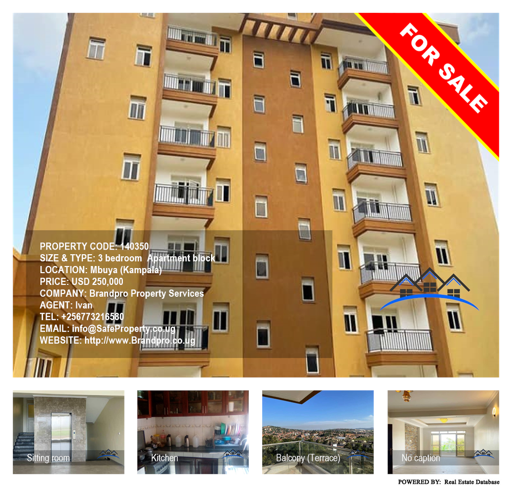 3 bedroom Apartment block  for sale in Mbuya Kampala Uganda, code: 140350