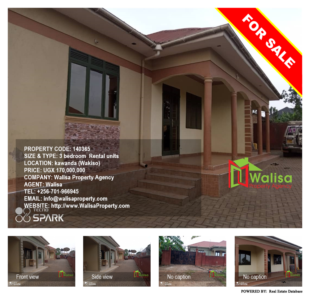 3 bedroom Rental units  for sale in Kawanda Wakiso Uganda, code: 140365