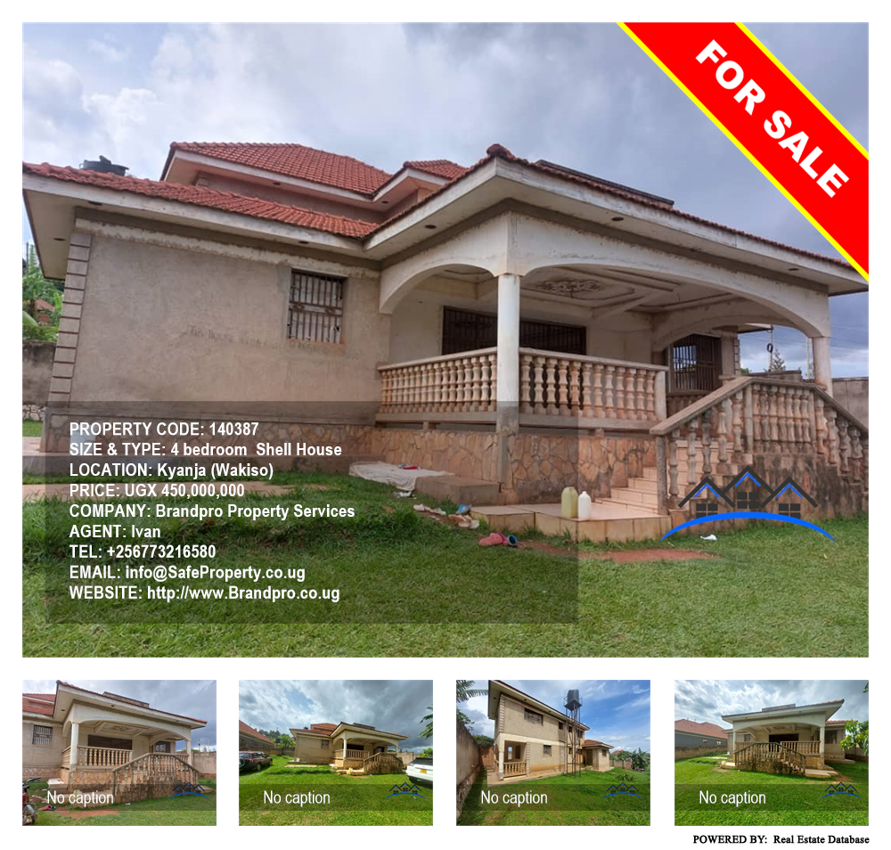 4 bedroom Shell House  for sale in Kyanja Wakiso Uganda, code: 140387