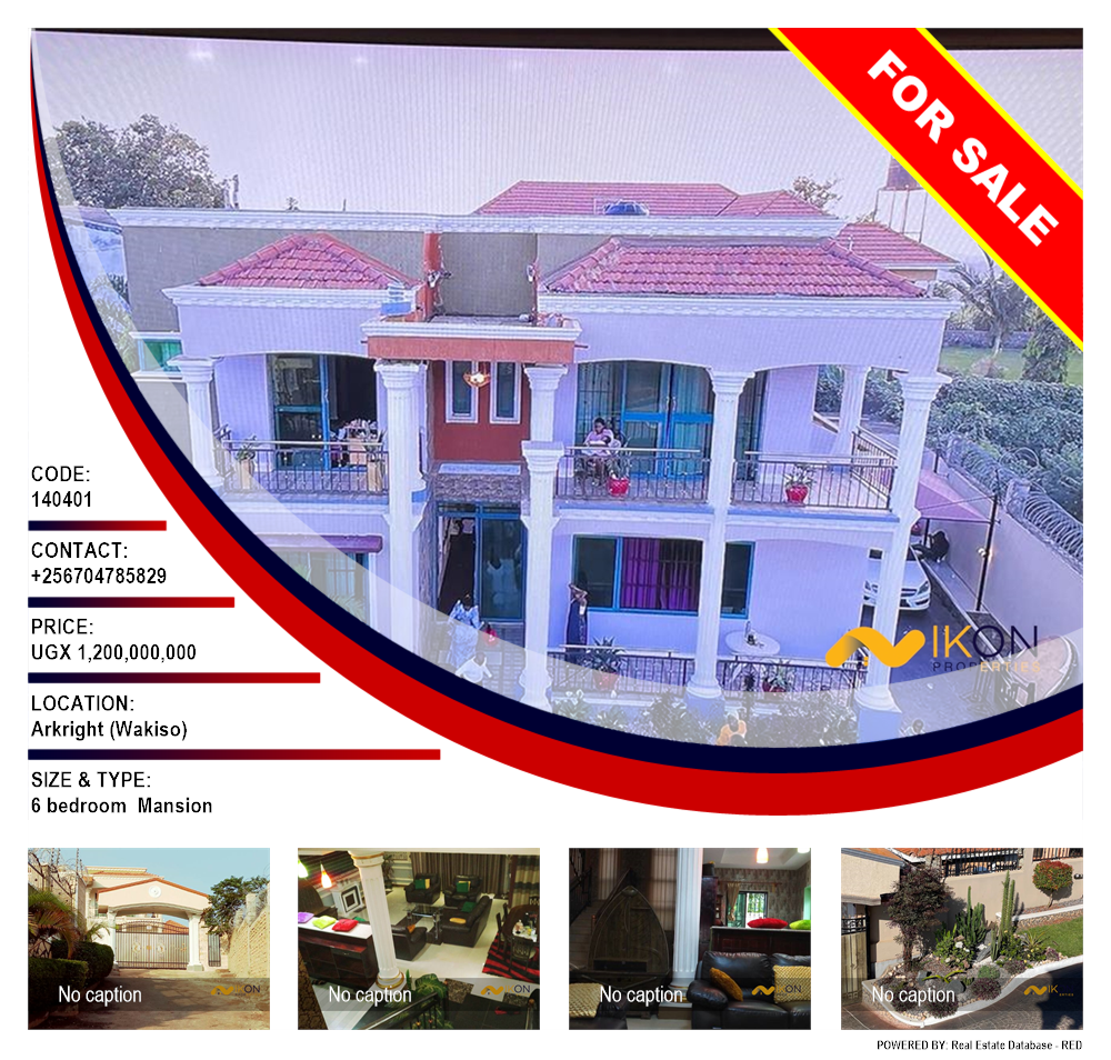 6 bedroom Mansion  for sale in Akright Wakiso Uganda, code: 140401