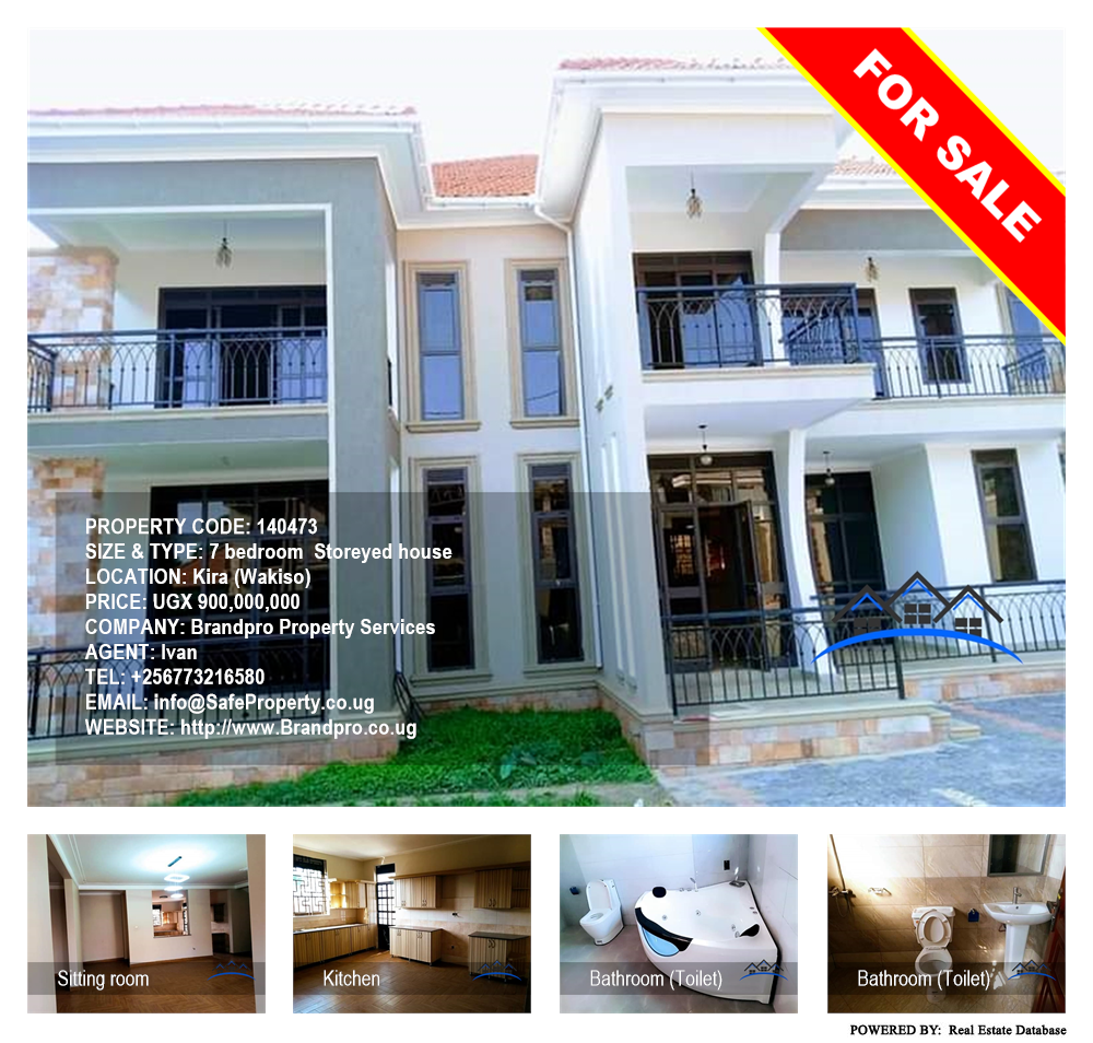 7 bedroom Storeyed house  for sale in Kira Wakiso Uganda, code: 140473