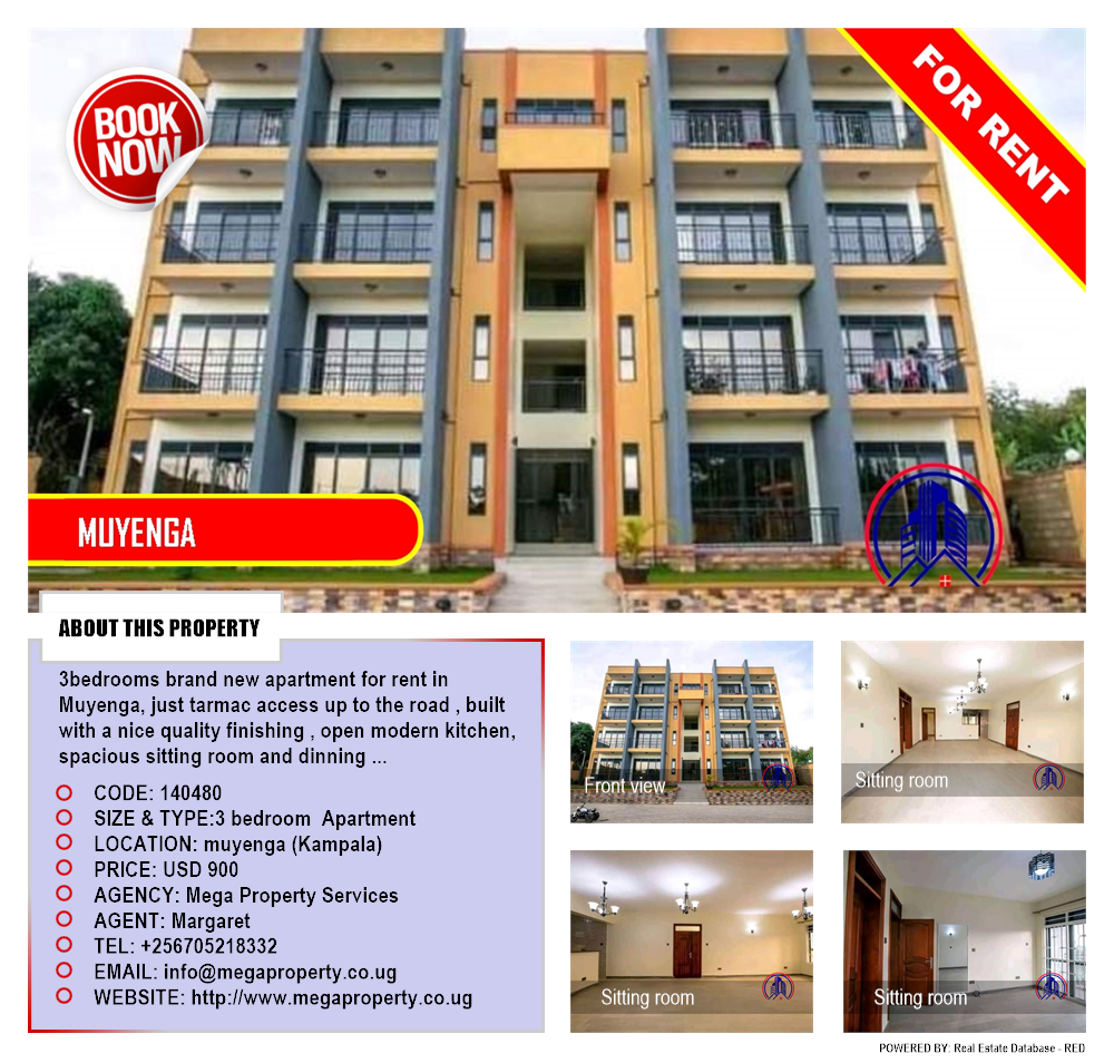 3 bedroom Apartment  for rent in Muyenga Kampala Uganda, code: 140480