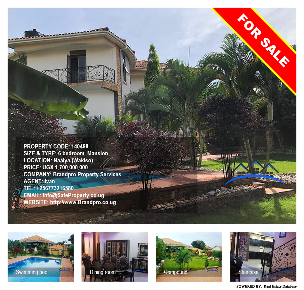 6 bedroom Mansion  for sale in Naalya Wakiso Uganda, code: 140498