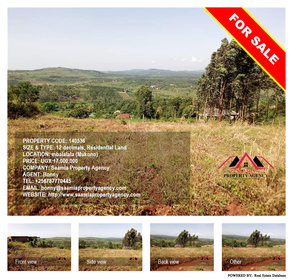 Residential Land  for sale in Mbalala Mukono Uganda, code: 140536