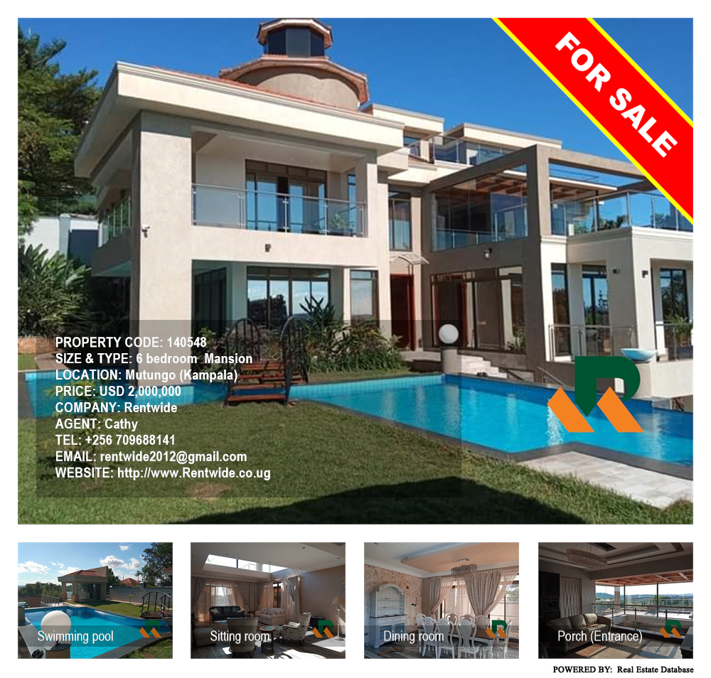 6 bedroom Mansion  for sale in Mutungo Kampala Uganda, code: 140548