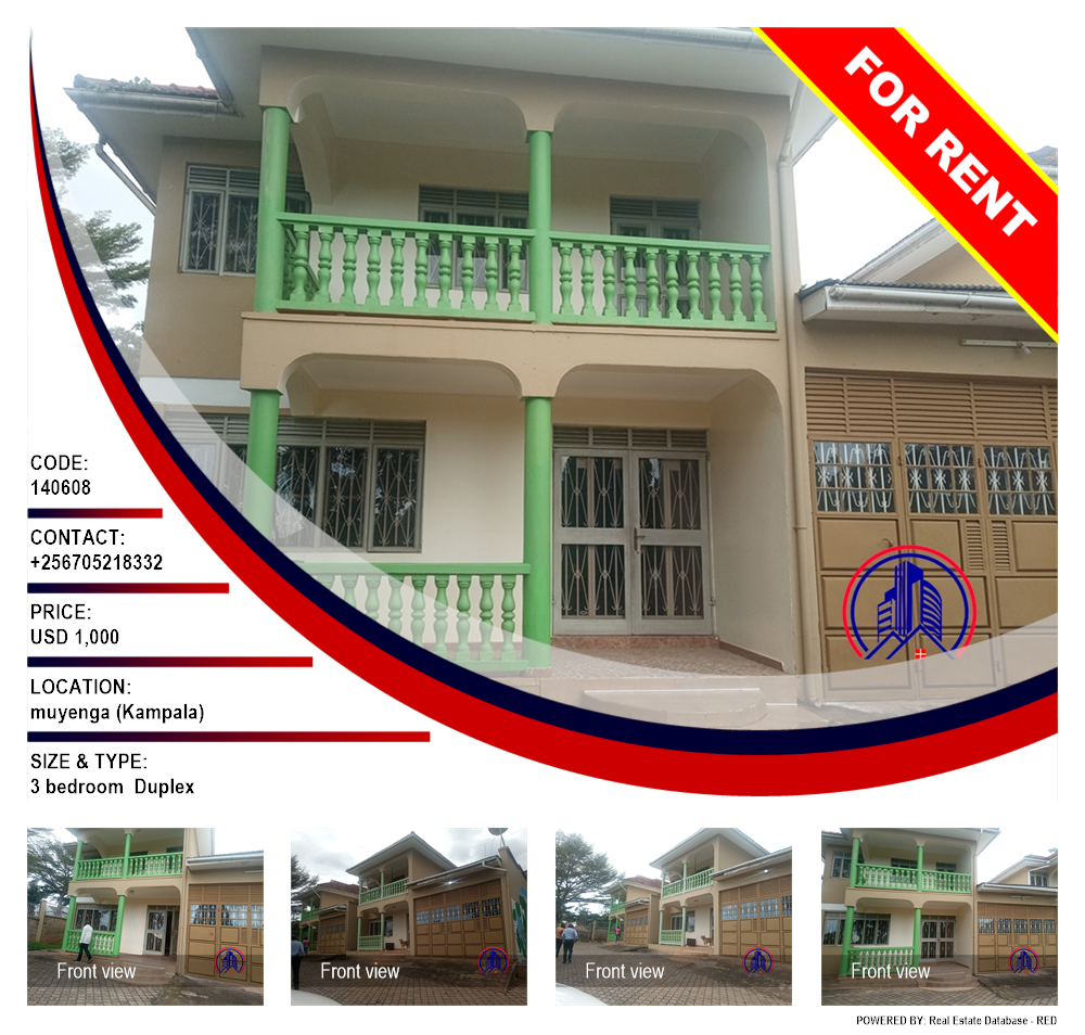 3 bedroom Duplex  for rent in Muyenga Kampala Uganda, code: 140608