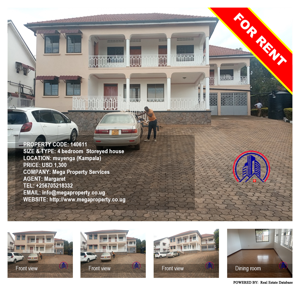 4 bedroom Storeyed house  for rent in Muyenga Kampala Uganda, code: 140611