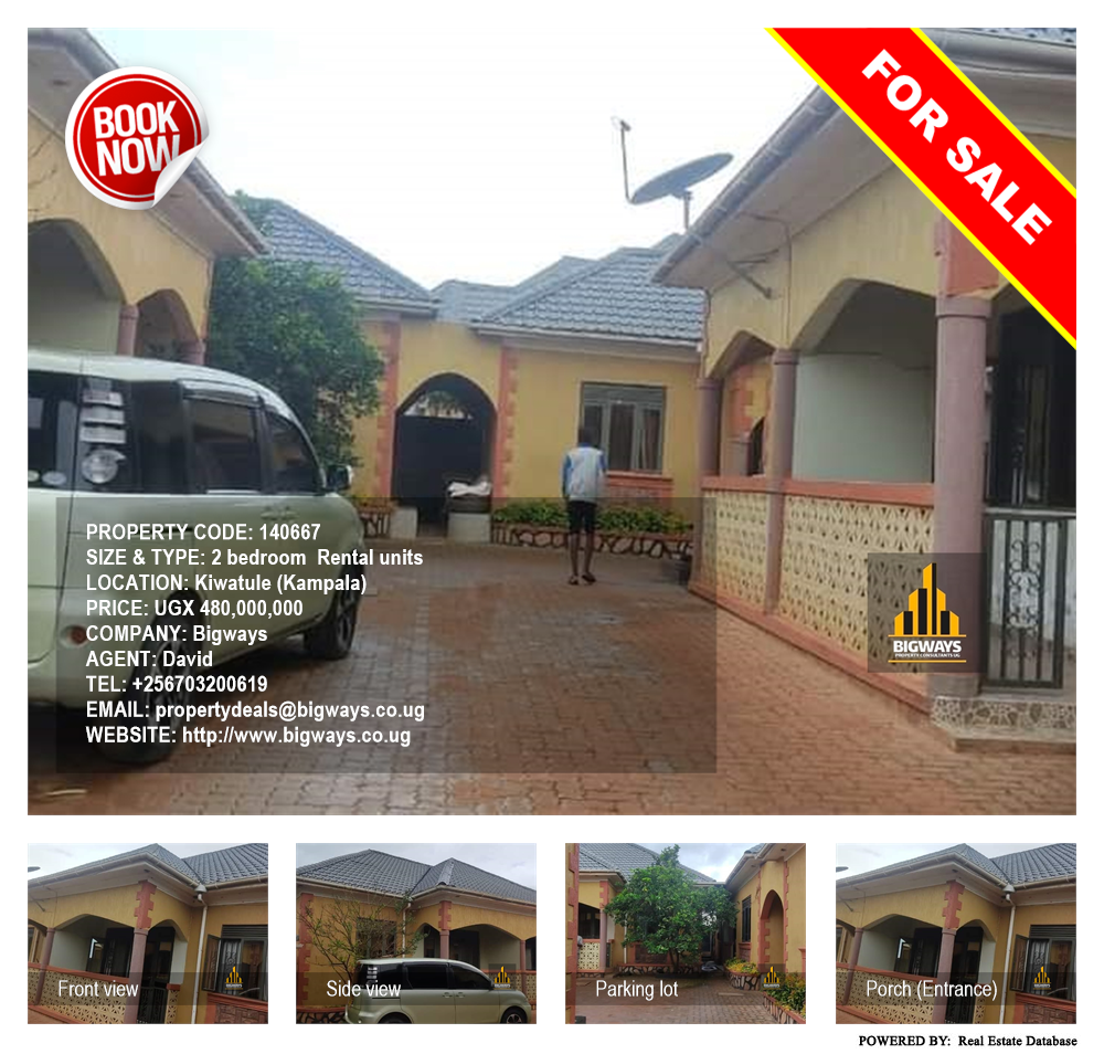 2 bedroom Rental units  for sale in Kiwaatule Kampala Uganda, code: 140667