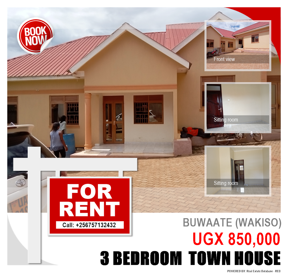 3 bedroom Town House  for rent in Buwaate Wakiso Uganda, code: 140708