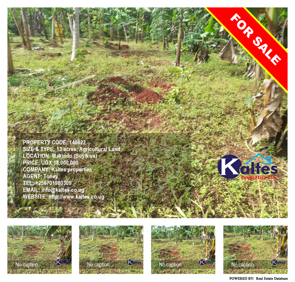 Agricultural Land  for sale in Makindu Buyikwe Uganda, code: 140822