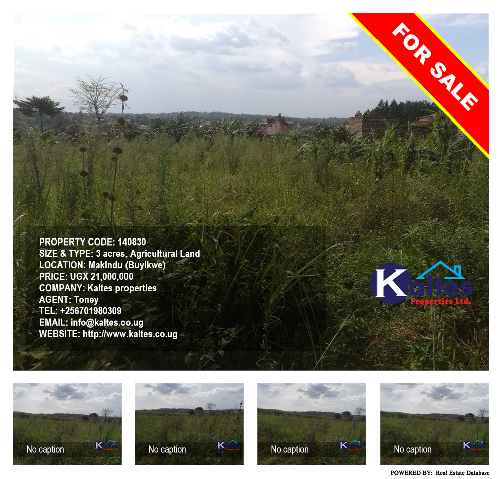Agricultural Land  for sale in Makindu Buyikwe Uganda, code: 140830