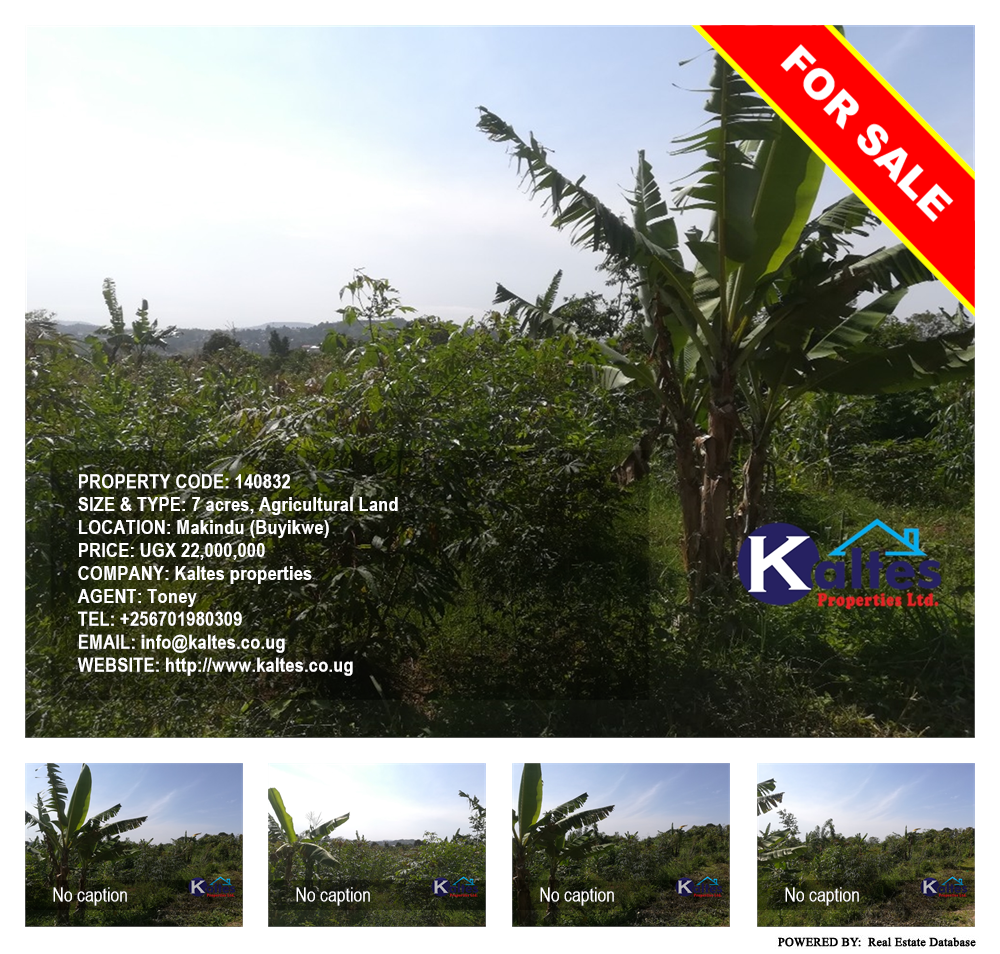 Agricultural Land  for sale in Makindu Buyikwe Uganda, code: 140832