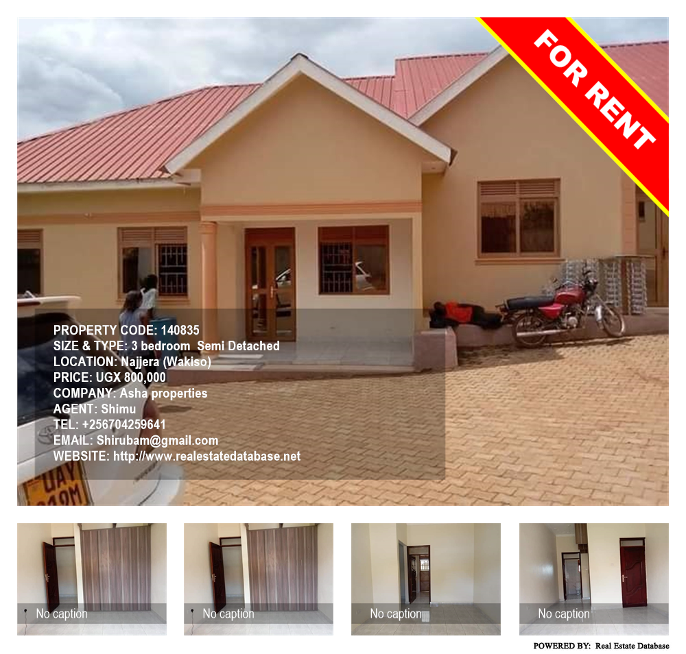 3 bedroom Semi Detached  for rent in Najjera Wakiso Uganda, code: 140835