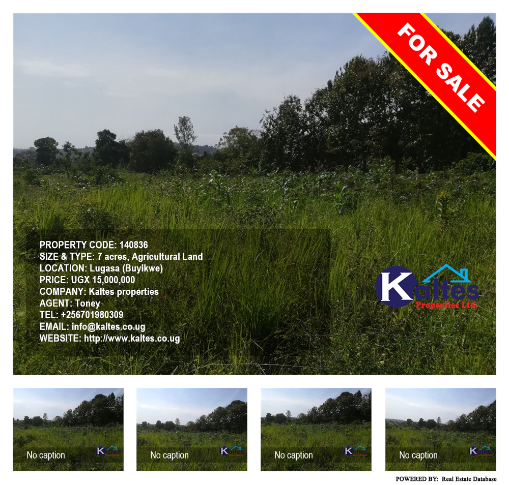 Agricultural Land  for sale in Lugasa Buyikwe Uganda, code: 140836