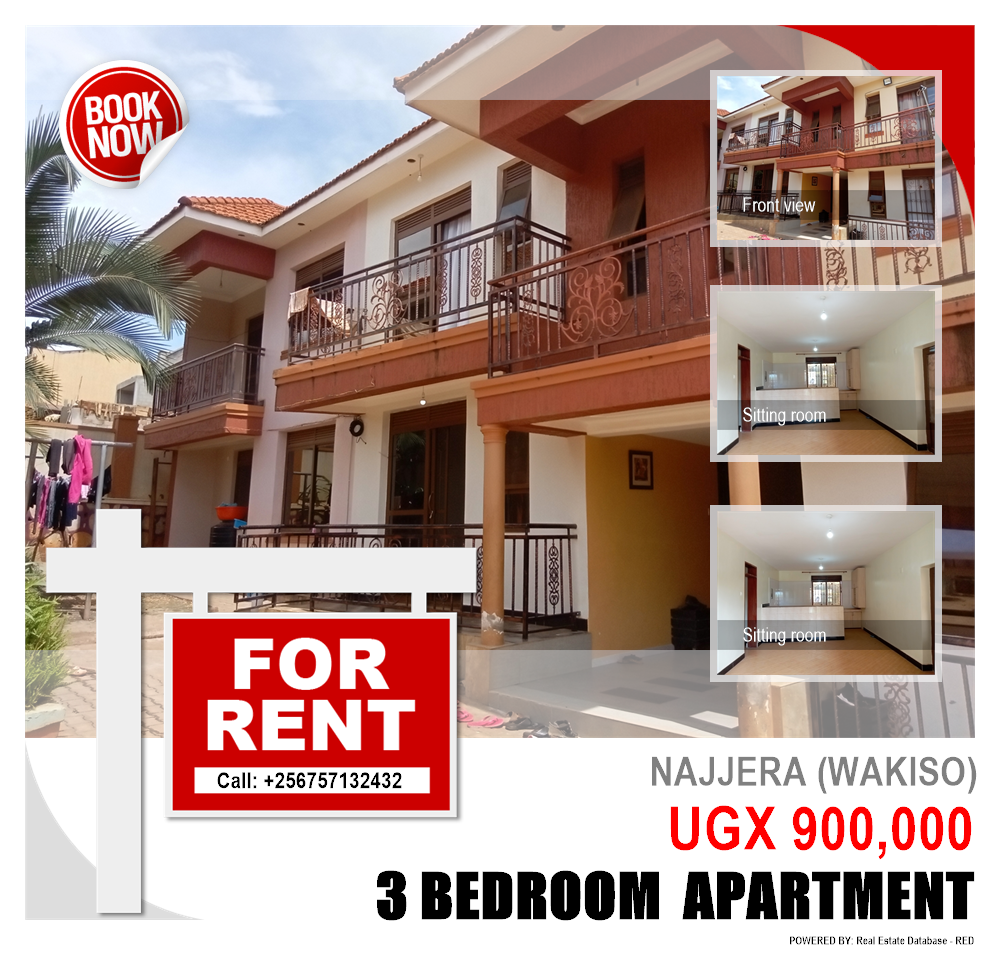 3 bedroom Apartment  for rent in Najjera Wakiso Uganda, code: 140907