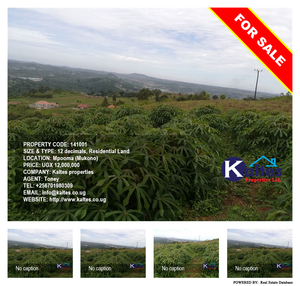 Residential Land  for sale in Mpooma Mukono Uganda, code: 141001