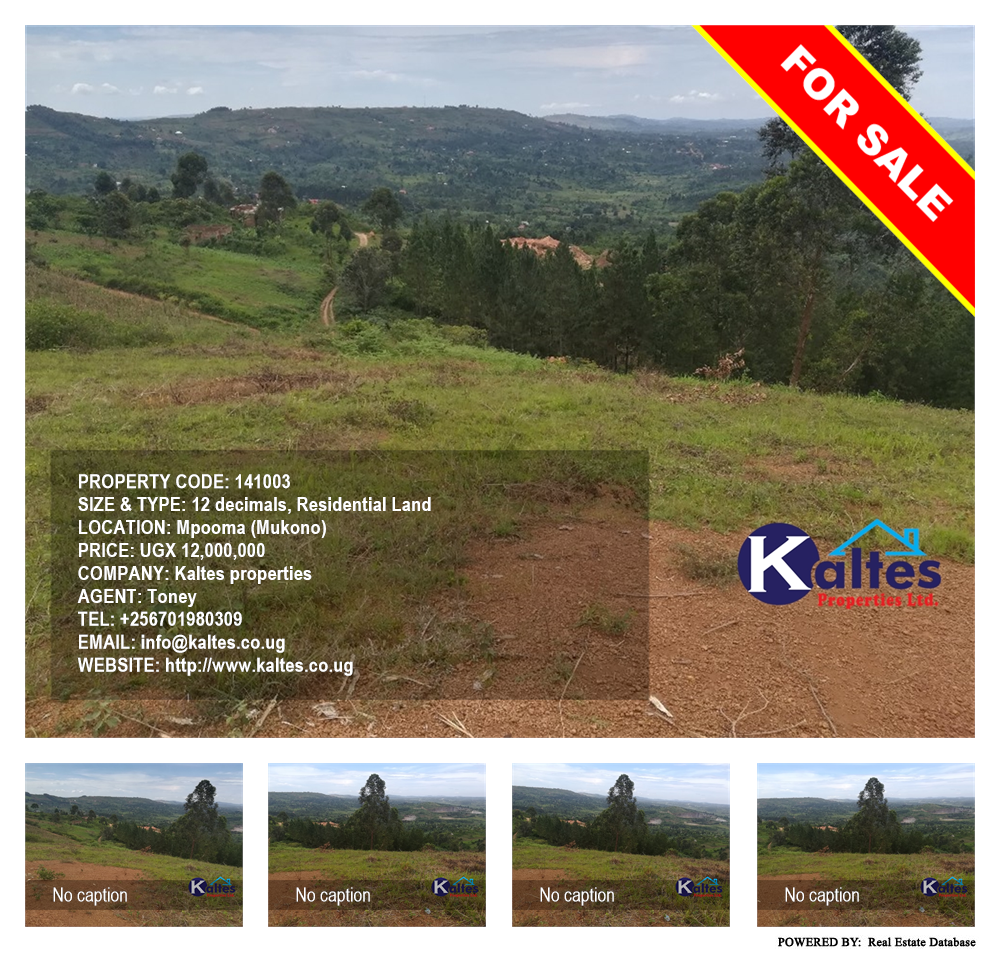 Residential Land  for sale in Mpooma Mukono Uganda, code: 141003