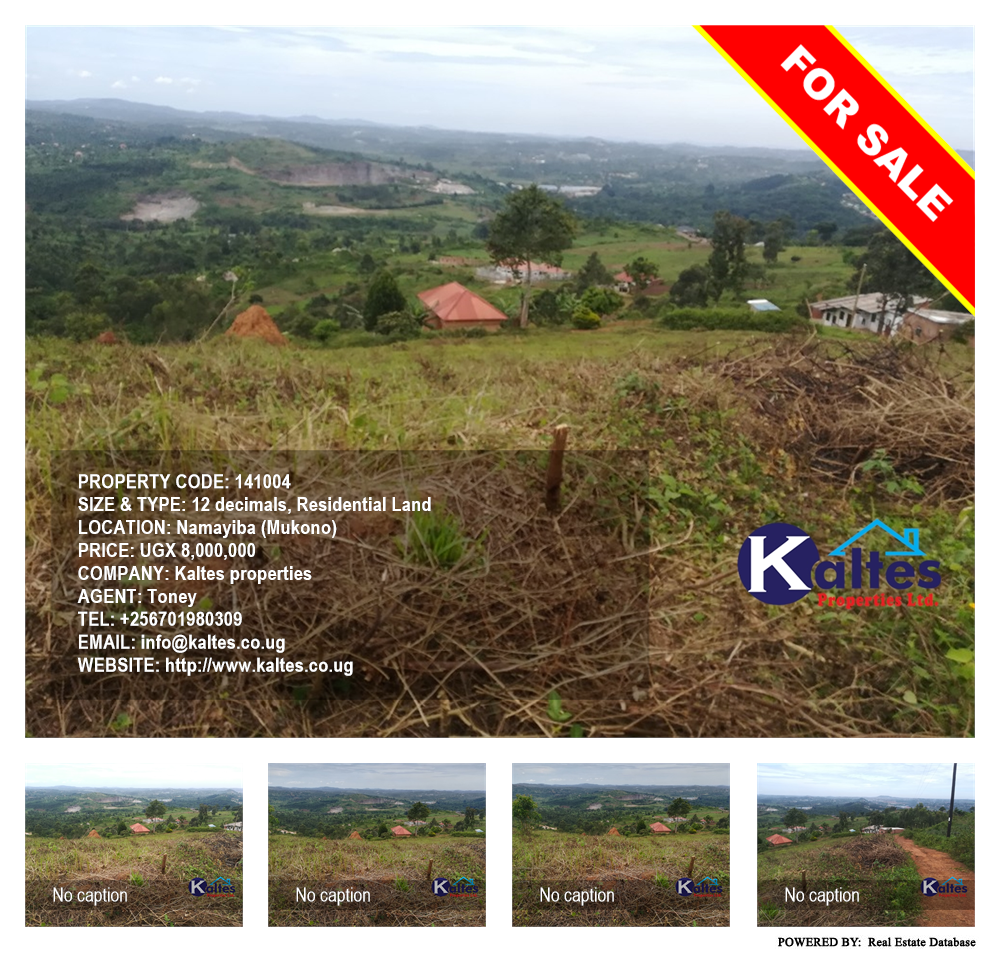 Residential Land  for sale in Namayiba Mukono Uganda, code: 141004