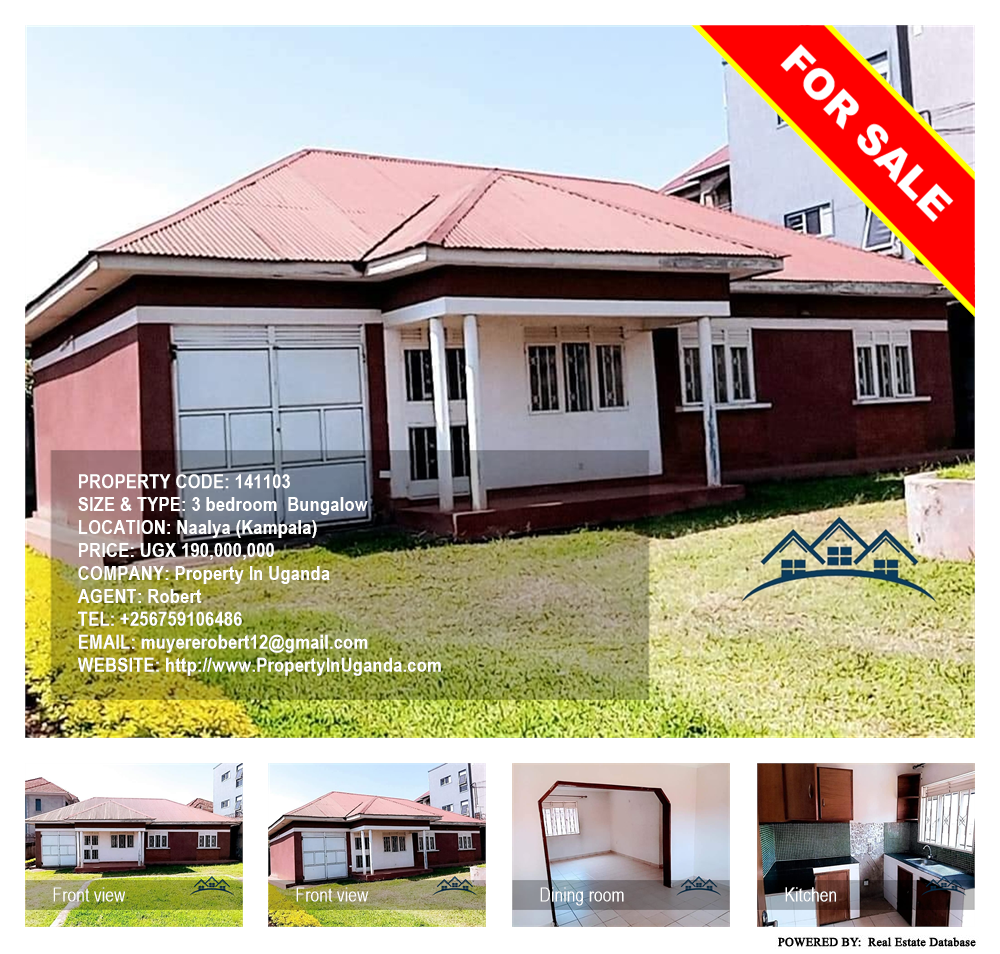 3 bedroom Bungalow  for sale in Naalya Kampala Uganda, code: 141103