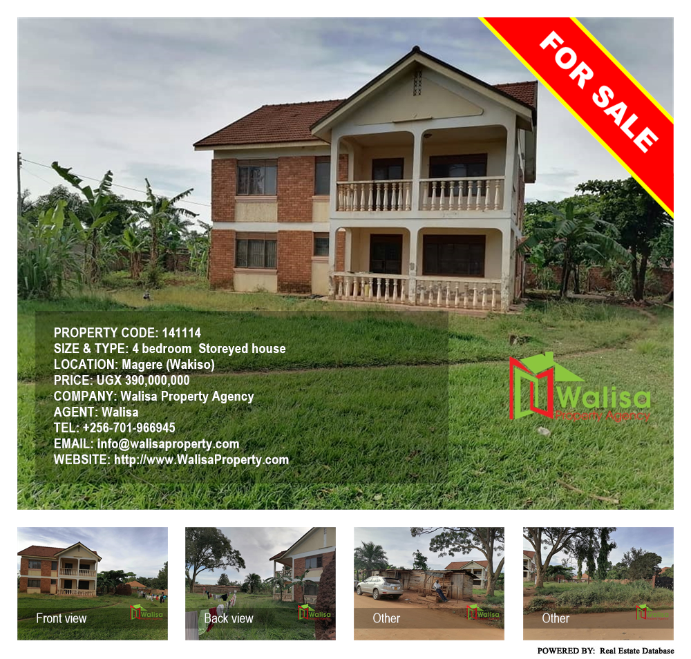 4 bedroom Storeyed house  for sale in Magere Wakiso Uganda, code: 141114