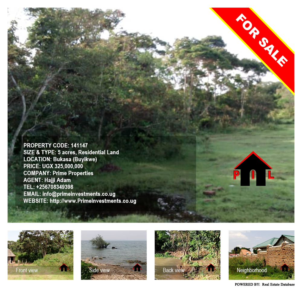 Residential Land  for sale in Bukasa Buyikwe Uganda, code: 141147