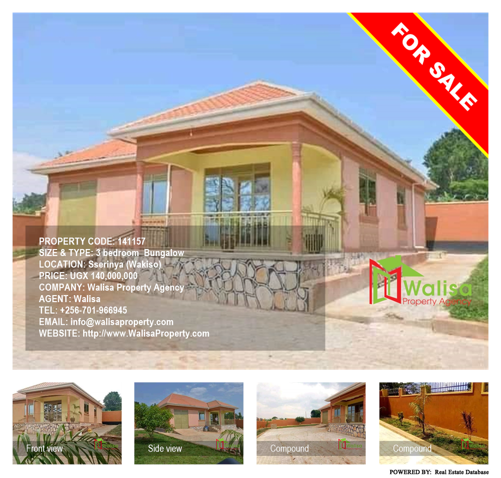 3 bedroom Bungalow  for sale in Sserinya Wakiso Uganda, code: 141157