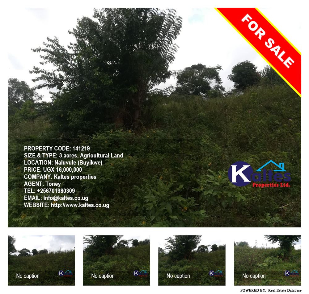 Agricultural Land  for sale in Naluvule Buyikwe Uganda, code: 141219