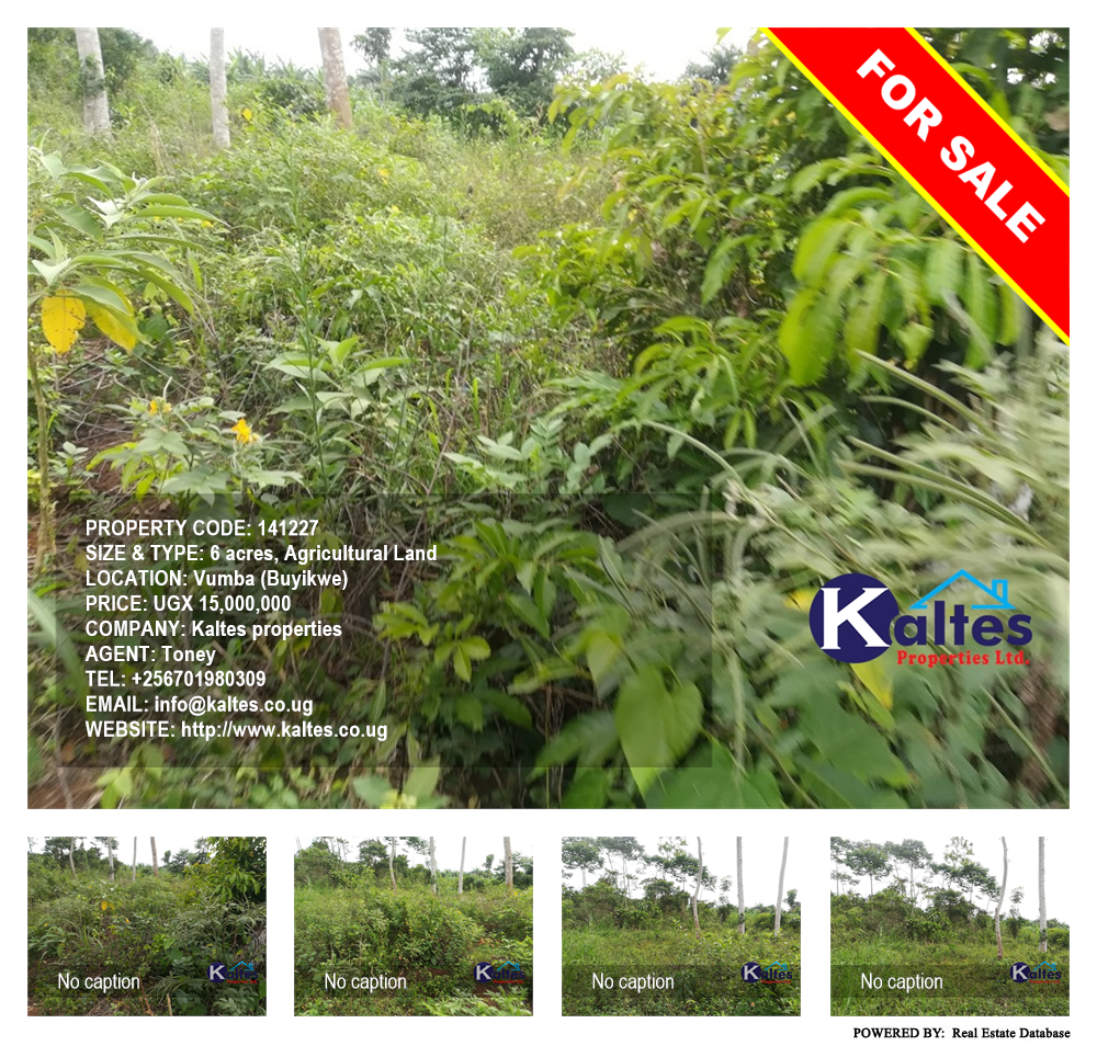 Agricultural Land  for sale in Vvumba Buyikwe Uganda, code: 141227