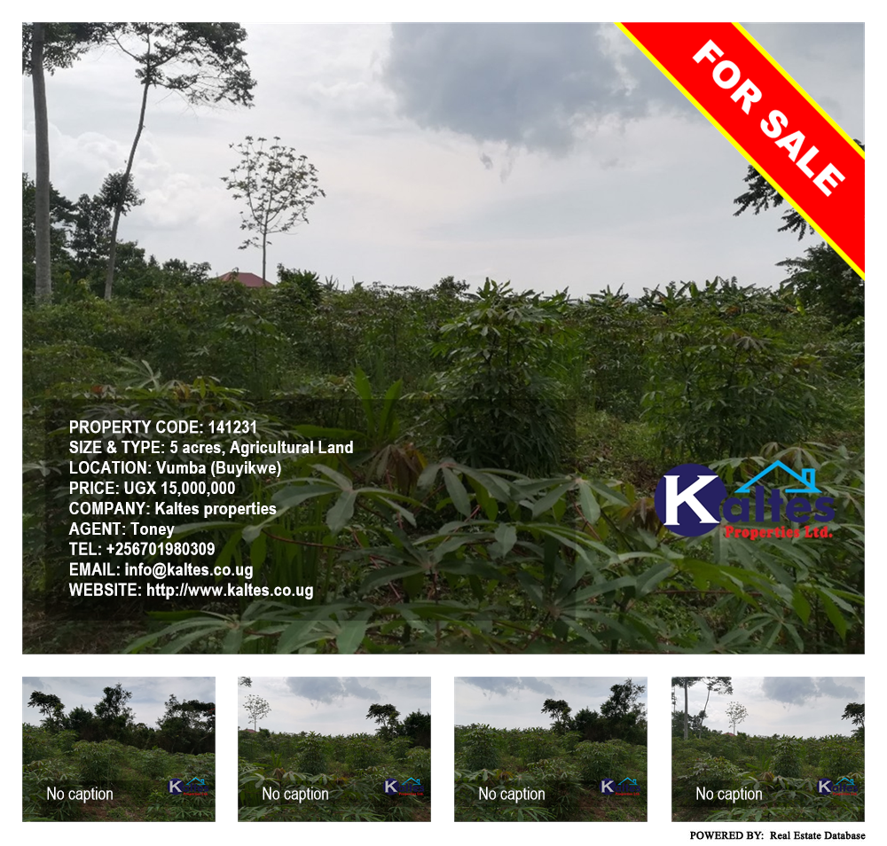 Agricultural Land  for sale in Vvumba Buyikwe Uganda, code: 141231