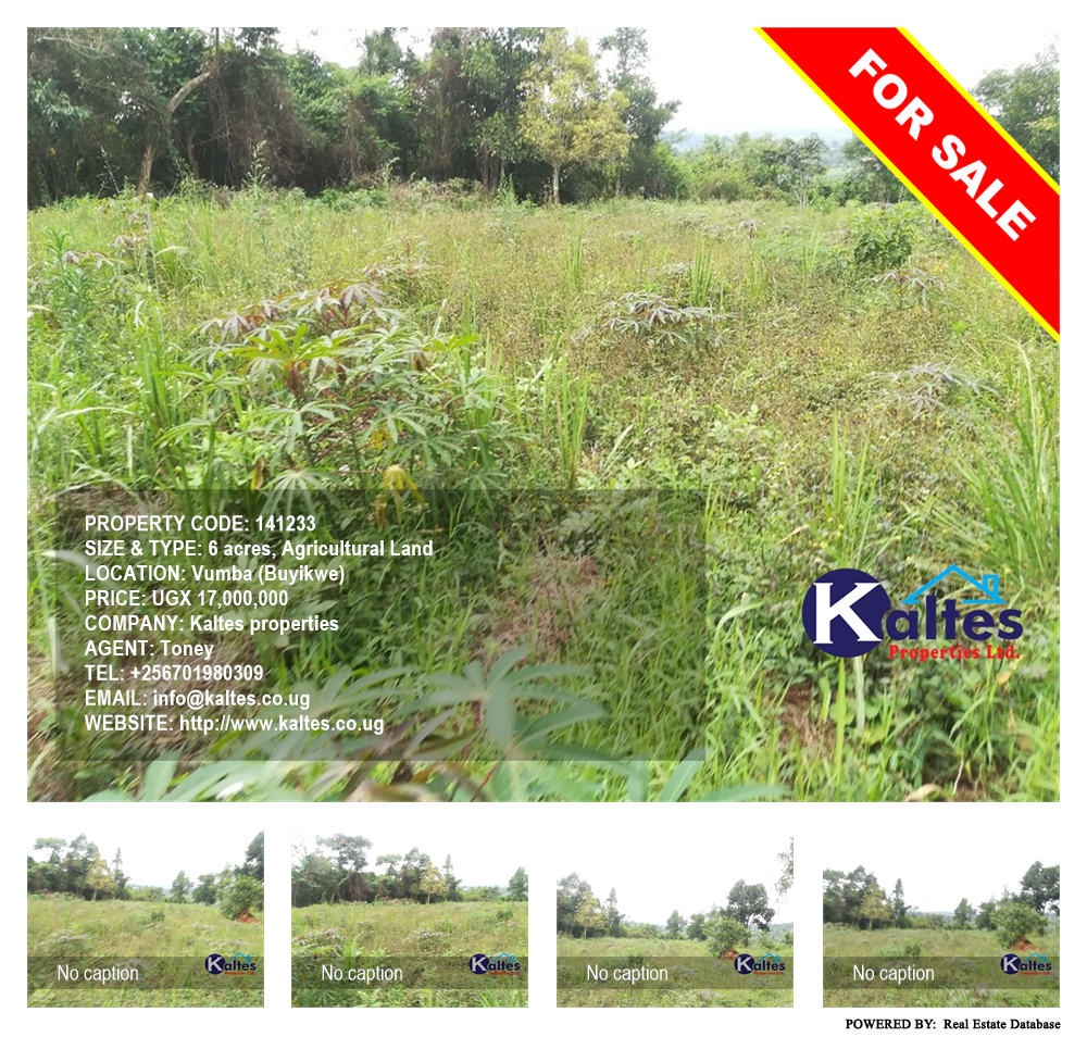 Agricultural Land  for sale in Vvumba Buyikwe Uganda, code: 141233