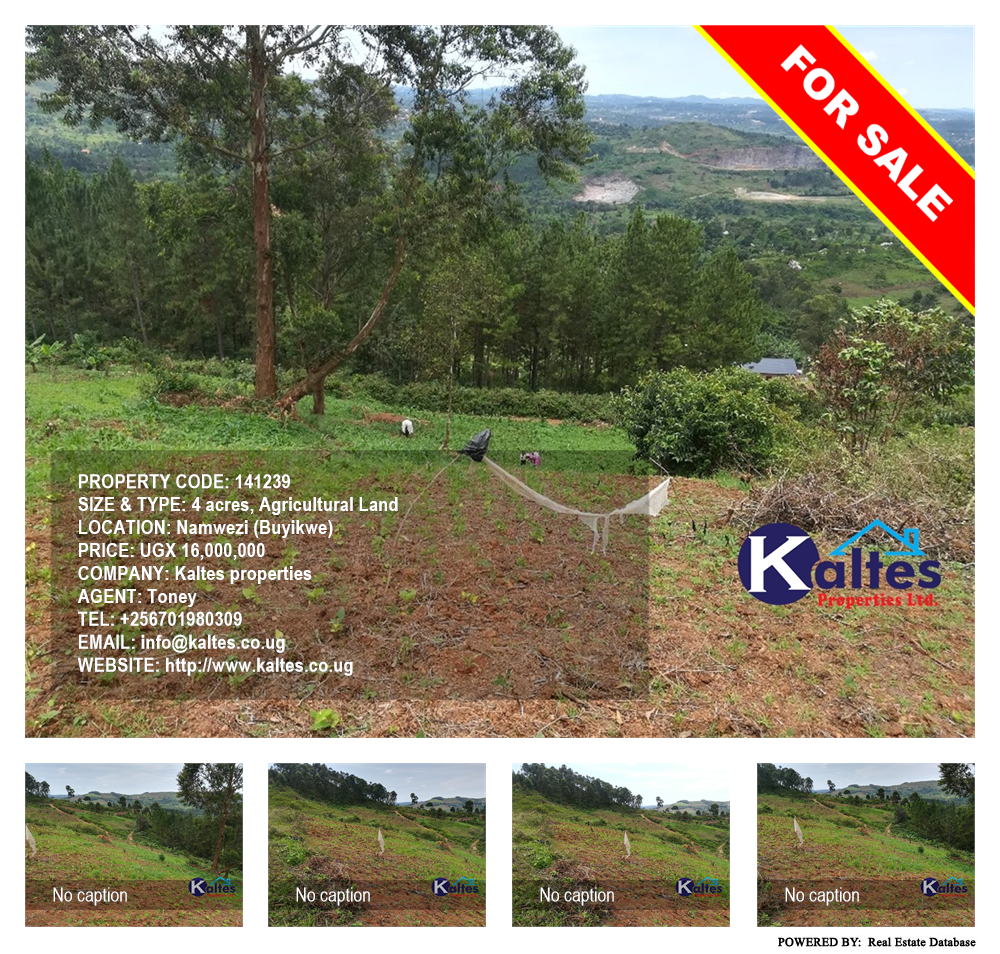 Agricultural Land  for sale in Namwezi Buyikwe Uganda, code: 141239