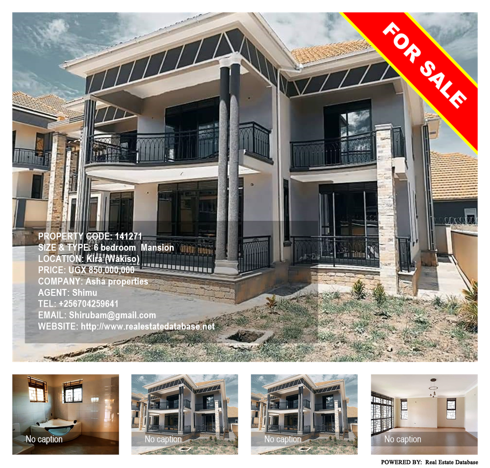 6 bedroom Mansion  for sale in Kira Wakiso Uganda, code: 141271