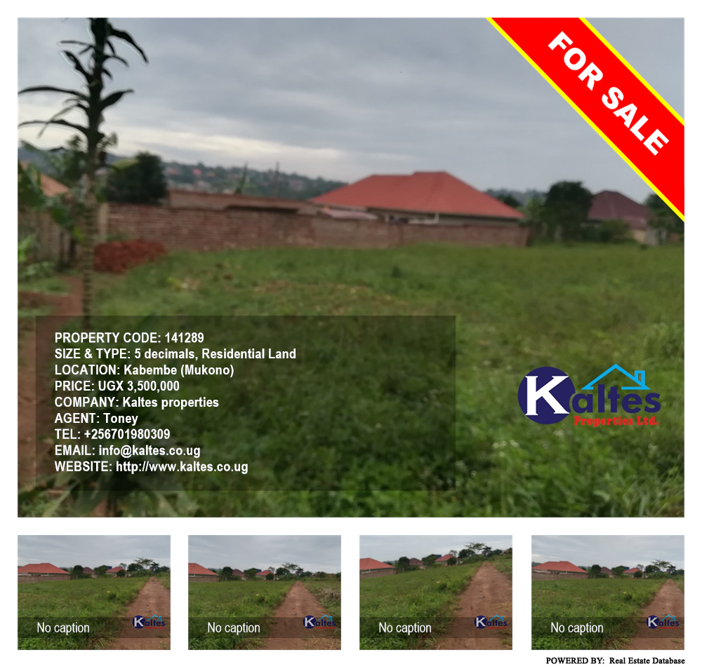 Residential Land  for sale in Kabembe Mukono Uganda, code: 141289
