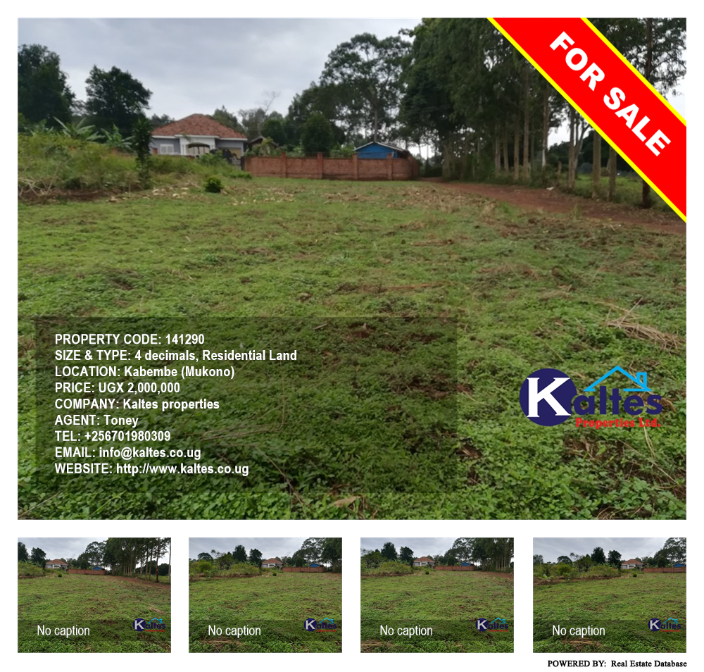 Residential Land  for sale in Kabembe Mukono Uganda, code: 141290