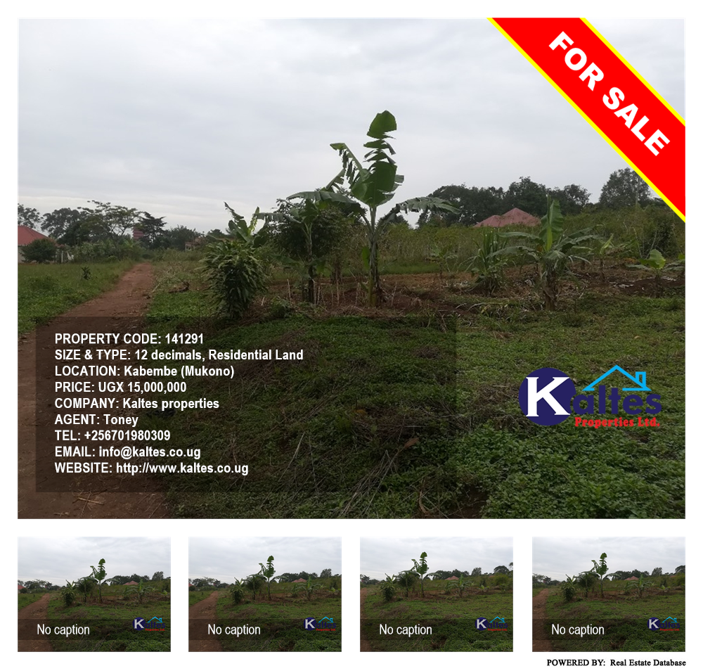 Residential Land  for sale in Kabembe Mukono Uganda, code: 141291