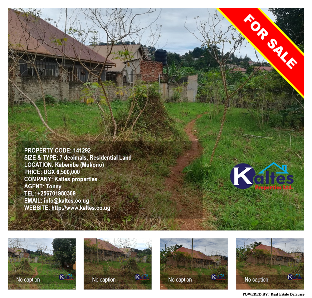 Residential Land  for sale in Kabembe Mukono Uganda, code: 141292