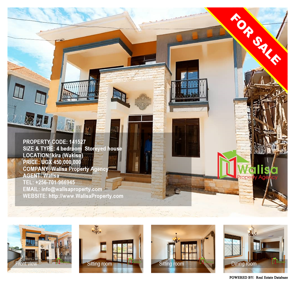 4 bedroom Storeyed house  for sale in Kira Wakiso Uganda, code: 141527