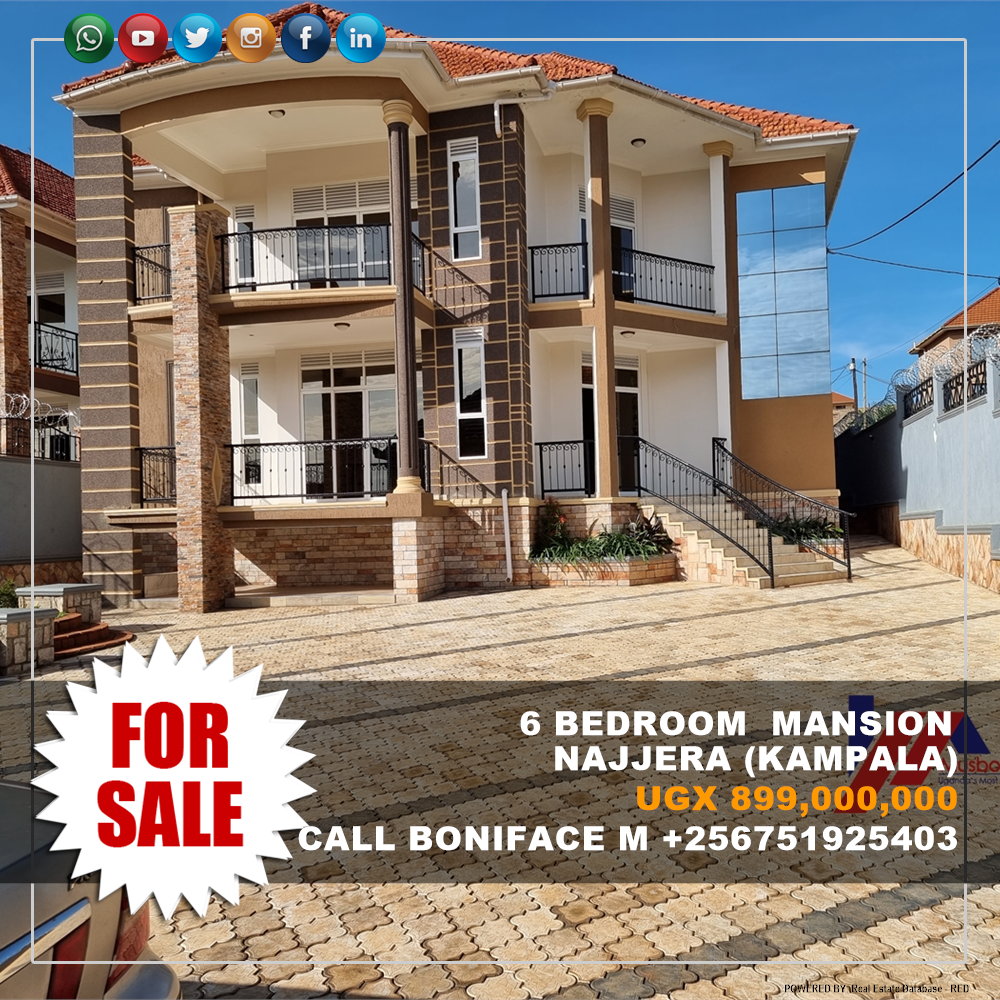 6 bedroom Mansion  for sale in Najjera Kampala Uganda, code: 141683