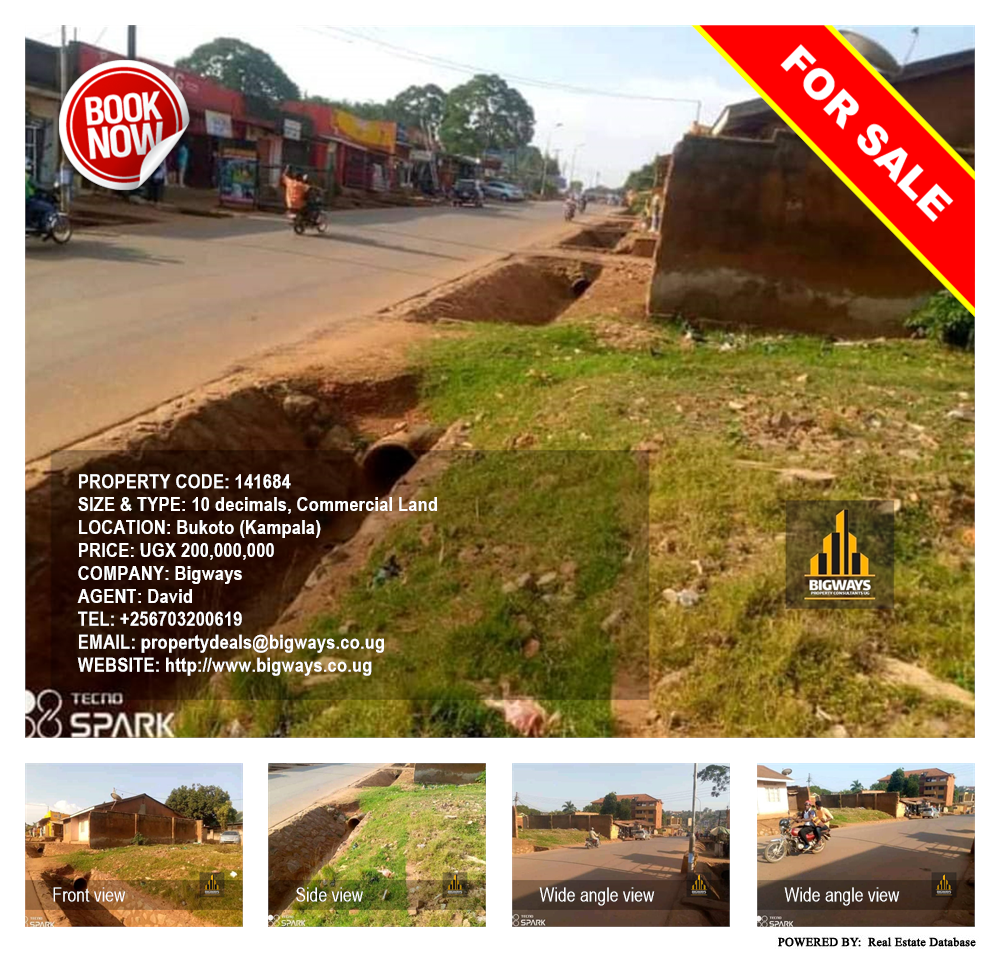 Commercial Land  for sale in Bukoto Kampala Uganda, code: 141684