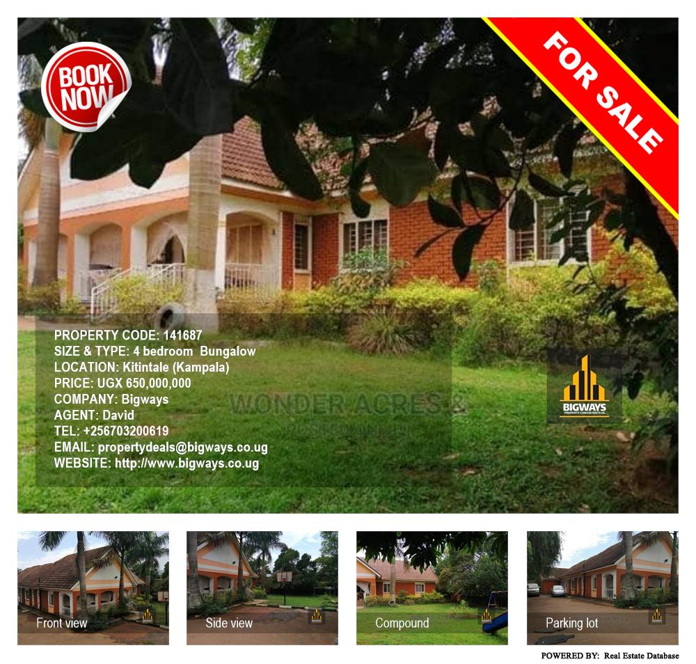 4 bedroom Bungalow  for sale in Kitintale Kampala Uganda, code: 141687