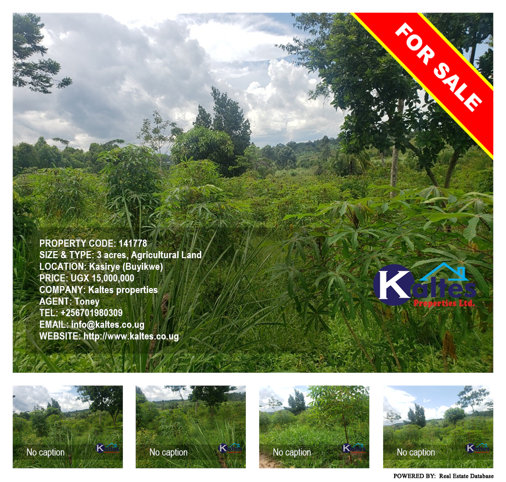 Agricultural Land  for sale in Kasirye Buyikwe Uganda, code: 141778